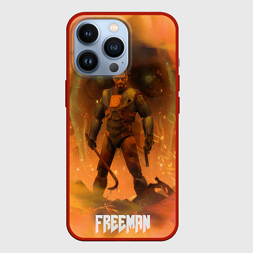 Чехол iPhone 13 Pro FREEMAN GMAN HALF-LIFE Z / 3D-Красный – фото 1