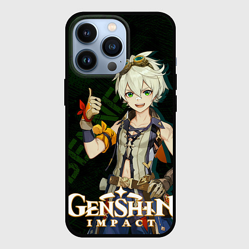 Чехол iPhone 13 Pro Беннетт Genshin Impact / 3D-Черный – фото 1