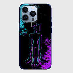 Чехол для iPhone 13 Pro НЕОНОВЫЙ СИРЕНОГОЛОВЫЙ, цвет: 3D-тёмно-синий