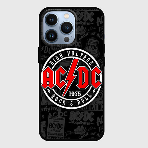 Чехол iPhone 13 Pro AC DC HIGH VOLTAGE / 3D-Черный – фото 1