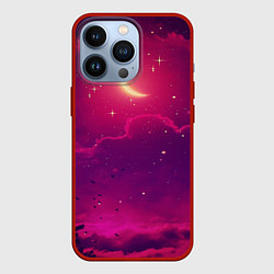 Чехол для iPhone 13 Pro СКАЗОЧНАЯ НОЧЬ 2 КРАСНЫЙ, цвет: 3D-красный