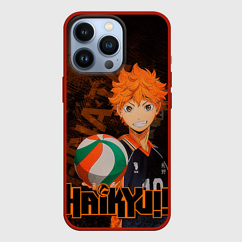 Чехол iPhone 13 Pro Хината Волейбол / 3D-Красный – фото 1