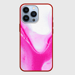 Чехол для iPhone 13 Pro Жидкий пурпур, цвет: 3D-красный