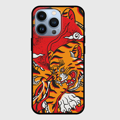 Чехол iPhone 13 Pro Год тигра / 3D-Черный – фото 1