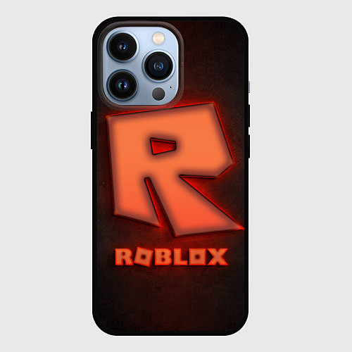 Чехол iPhone 13 Pro ROBLOX NEON RED / 3D-Черный – фото 1