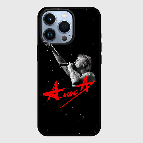 Чехол iPhone 13 Pro АлисА Константин Кинчев / 3D-Черный – фото 1
