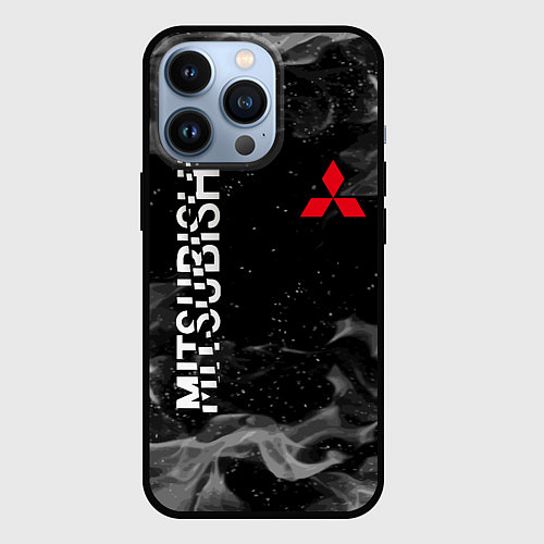 Чехол iPhone 13 Pro MITSUBISHI ОГОНЬ / 3D-Черный – фото 1