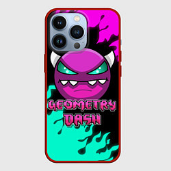 Чехол для iPhone 13 Pro Geometry Dash, цвет: 3D-красный