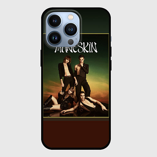Чехол iPhone 13 Pro Maneskin в лучах заката / 3D-Черный – фото 1