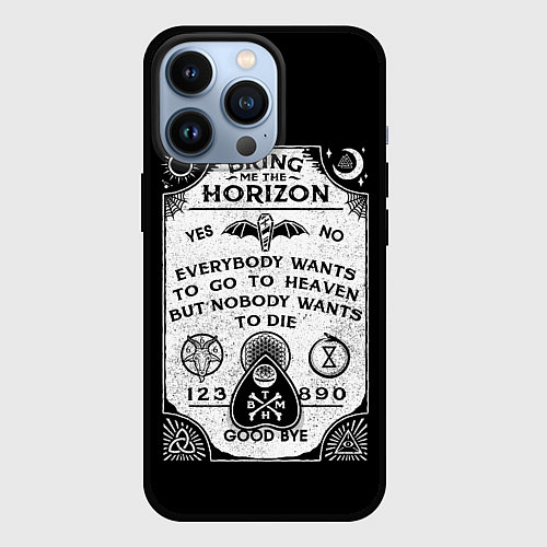 Чехол iPhone 13 Pro Bring Me the Horizon Уиджи / 3D-Черный – фото 1