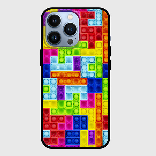 Чехол iPhone 13 Pro POP IT ПОП ИТ ПАЗЛ / 3D-Черный – фото 1