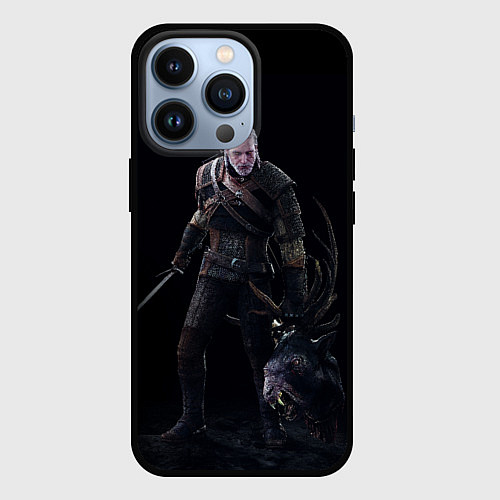Чехол iPhone 13 Pro The Witcher / 3D-Черный – фото 1