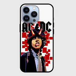 Чехол для iPhone 13 Pro ACDC Ангус Янг, цвет: 3D-черный