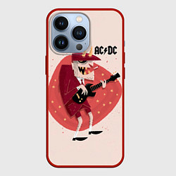 Чехол для iPhone 13 Pro Ангус Янг ACDC, цвет: 3D-красный