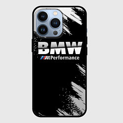 Чехол для iPhone 13 Pro БМВ РАЗРЕЗАННОЕ ЛОГО, цвет: 3D-черный