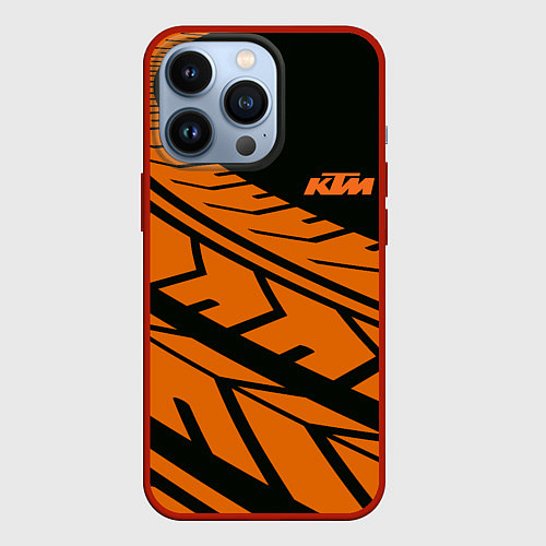 Чехол iPhone 13 Pro ORANGE KTM КТМ Z / 3D-Красный – фото 1