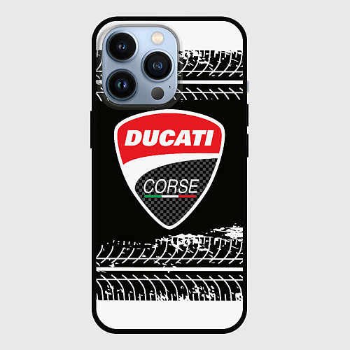 Чехол iPhone 13 Pro Ducati Дукати Z / 3D-Черный – фото 1