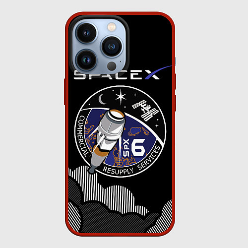 Чехол iPhone 13 Pro Space X / 3D-Красный – фото 1