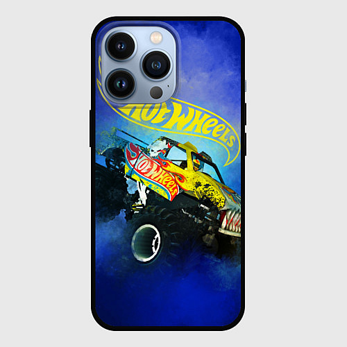 Чехол iPhone 13 Pro Hot Wheels Хот Вилс / 3D-Черный – фото 1