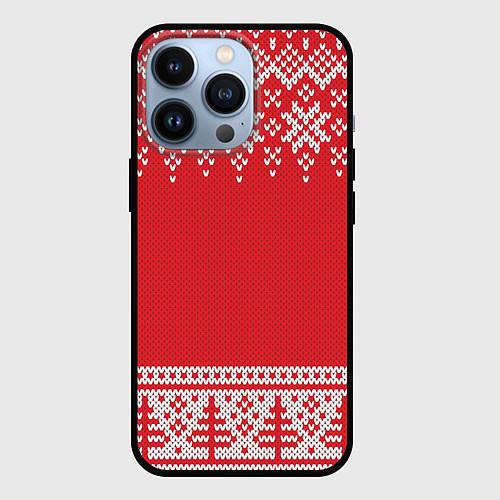Чехол iPhone 13 Pro Зимний лес / 3D-Черный – фото 1