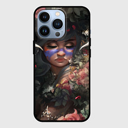 Чехол iPhone 13 Pro Суккуб Демонесса в цветах