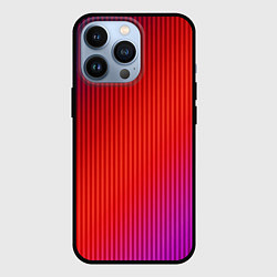 Чехол для iPhone 13 Pro Оранжево-фиолетовый градиент, цвет: 3D-черный