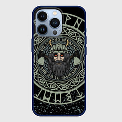 Чехол для iPhone 13 Pro РУСИЧ РУНЫ RUNES Z, цвет: 3D-тёмно-синий