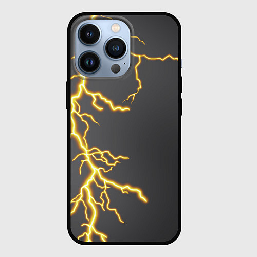 Чехол iPhone 13 Pro Яркая молния / 3D-Черный – фото 1