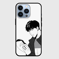 Чехол для iPhone 13 Pro Алекс держит маску, цвет: 3D-черный