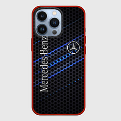 Чехол для iPhone 13 Pro MERCEDES LOGO NEON, цвет: 3D-красный