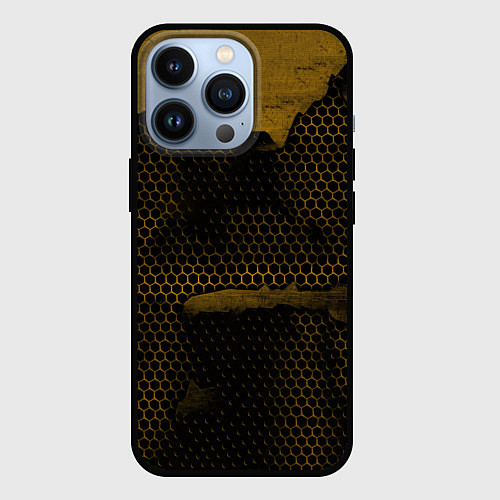 Чехол iPhone 13 Pro Pittsburgh Penguins на спине / 3D-Черный – фото 1