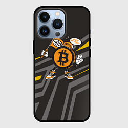 Чехол для iPhone 13 Pro BTC монета, цвет: 3D-черный