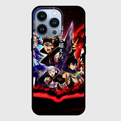 Чехол iPhone 13 Pro Черный клевер герои и вселенная Аста Юно