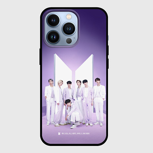 Чехол iPhone 13 Pro BTS Purple / 3D-Черный – фото 1