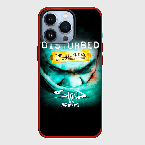 Чехол iPhone 13 Pro The Sickness - Disturbed / 3D-Красный – фото 1