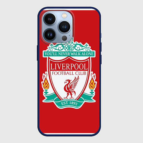 Чехол iPhone 13 Pro F C LIVERPOOL / 3D-Тёмно-синий – фото 1