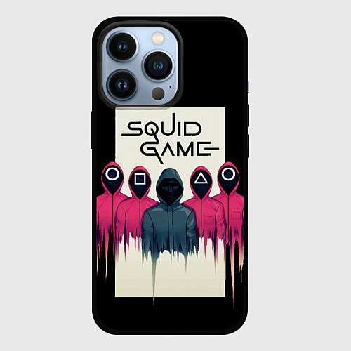 Чехол iPhone 13 Pro Squid Game: Отряд стражей / 3D-Черный – фото 1