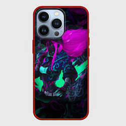 Чехол iPhone 13 Pro KDA AKALI NEON АКАЛИ НЕОН LEAGUE OF LEGENDS