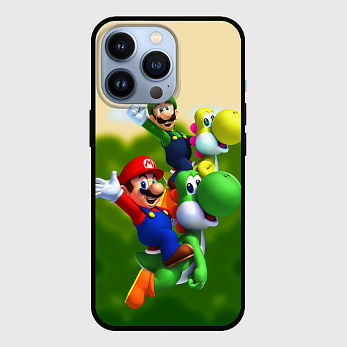 Чехол iPhone 13 Pro 3DMario / 3D-Черный – фото 1