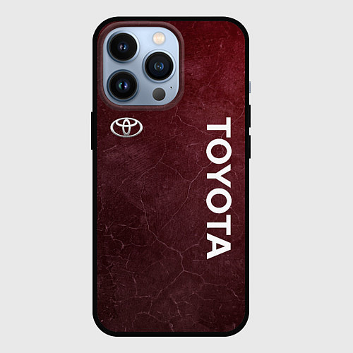 Чехол iPhone 13 Pro TOYOTA RED GRUNGE / 3D-Черный – фото 1