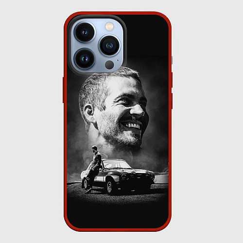 Чехол iPhone 13 Pro Paul Walker / 3D-Красный – фото 1