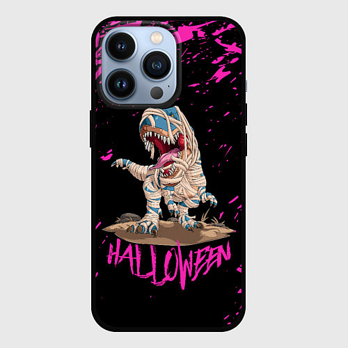 Чехол iPhone 13 Pro Дино мумия на хэллоуин / 3D-Черный – фото 1