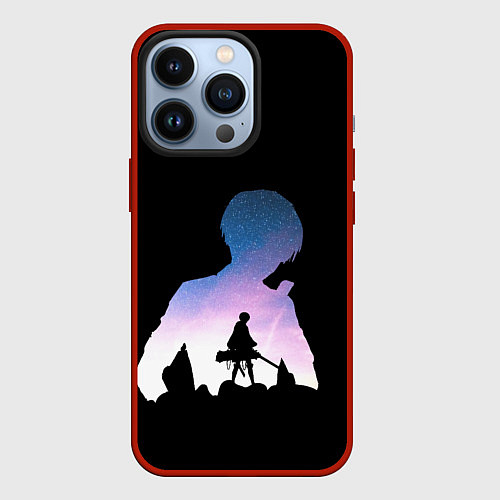 Чехол iPhone 13 Pro Акерман Леви один / 3D-Красный – фото 1