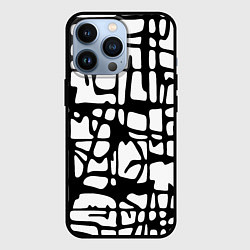 Чехол для iPhone 13 Pro Черно-Белый мотив Cantabrigiensia, подходящий для, цвет: 3D-черный