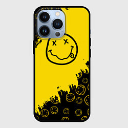 Чехол iPhone 13 Pro Nirvana Smile Нирвана Рваный Паттерн