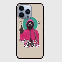 Чехол для iPhone 13 Pro Squid game - Игра в кальмара треугольник, цвет: 3D-черный