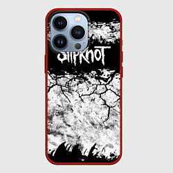 Чехол iPhone 13 Pro Надпись Слипкнот Рок Группа ЧБ Slipknot