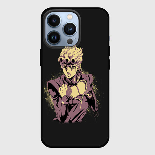 Чехол iPhone 13 Pro Giorno Giovanna Golden Wind / 3D-Черный – фото 1