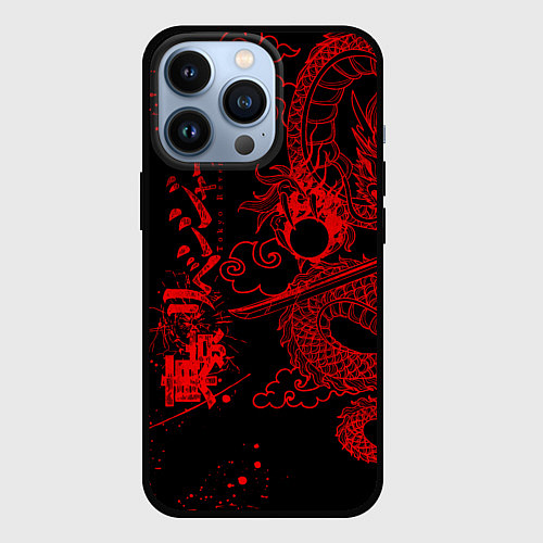 Чехол iPhone 13 Pro ТОКИЙСКИЕ МСТИТЕЛИ КРАСНЫЙ ДРАКОН / 3D-Черный – фото 1