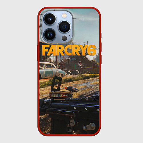 Чехол iPhone 13 Pro Far Cry 6 game art / 3D-Красный – фото 1